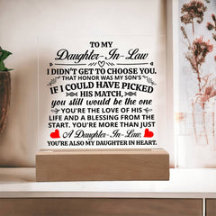 To My Daughter-in-Law Honor – Acrylic Square