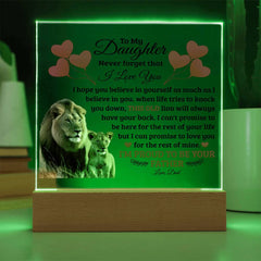 To My Daughter Old Lion – Acrylic Square